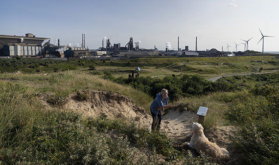 Tata Steel gezien vanuit de duinen